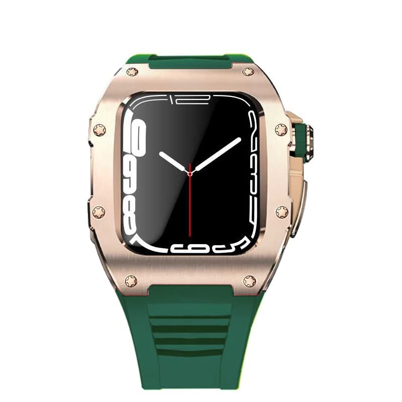 Bracelet caoutchouc fluor iWatch avec boîtier alliage titane ultra léger