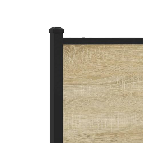 Vidaxl Giroletto Con Testiera In Metallo Rovere Sonoma 120X190 Cm, Giroletto Con Testiera, Struttura Letto, Telaio Letto, Giroletto Con Testata - 5