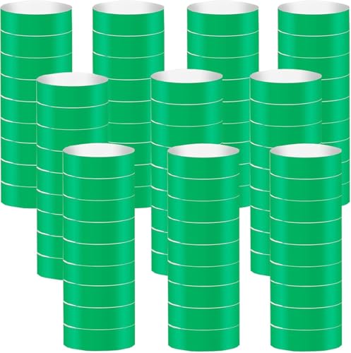 1000 peças pulseiras identificativas de néon, BetterJonny pulseiras de segurança pulseiras de papel impermeáveis pulseiras para eventos pulseiras de papel para eventos festivais festa concertos, verde