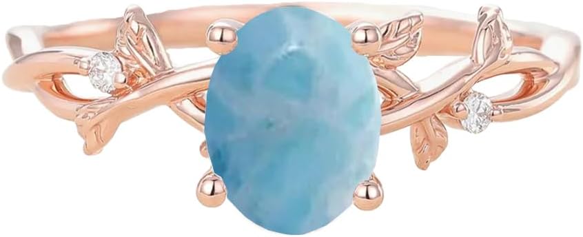 Natural Diamond and Gemstone Engagement Rings for Women, 10K 14K 18K Real Gold/ 925 Sterling Silver Custom 1-5 Carat Oval Cut Gemstone Vine Ring Wedding Promise Rings Christmas Birthday Gifts