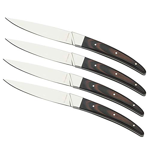 Legnoart Porterhouse - Juego de cuchillos para carne, 4 piezas, color oscuro Cover