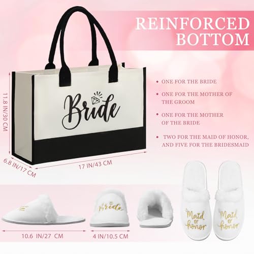 Abbylike 20 Piezas Bolsa de Lienzo para Dama de Honor miniatura 4