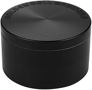 Golden Bell 3 inch Grinder 4 Layers Spice Grinder Zinc Alloy Grinder - Black