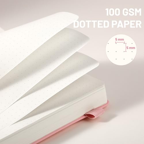 Carnet de notes à pois rose B5 pour structurer ses idées sans ratures
