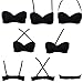 Plusexy Women's Push Up Strapless Bra Thick Padded Underwire Convertible Multiway Bras Black 34B