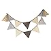 Price comparison product image Succulent Style Multi Coloured Fabric Bunting For Party Birthday Wedding Anniversary Celebration Baby Shower (Coffee)