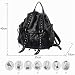 Imagen de Coolives Punk Bolso Mochila Grande con Remache para Mujer Mochilas Tipo Casual para Adolescente Niña en Cuero de PU Negra