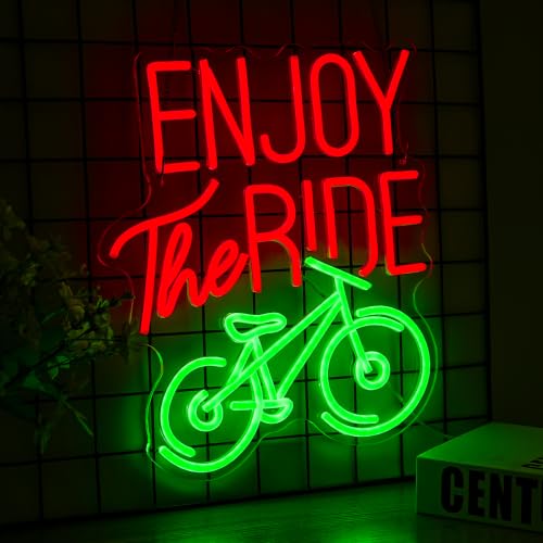 Image of Enjoy The Ride Neon Sign, Gym Sign Fitness Neon Light, Usb Powered