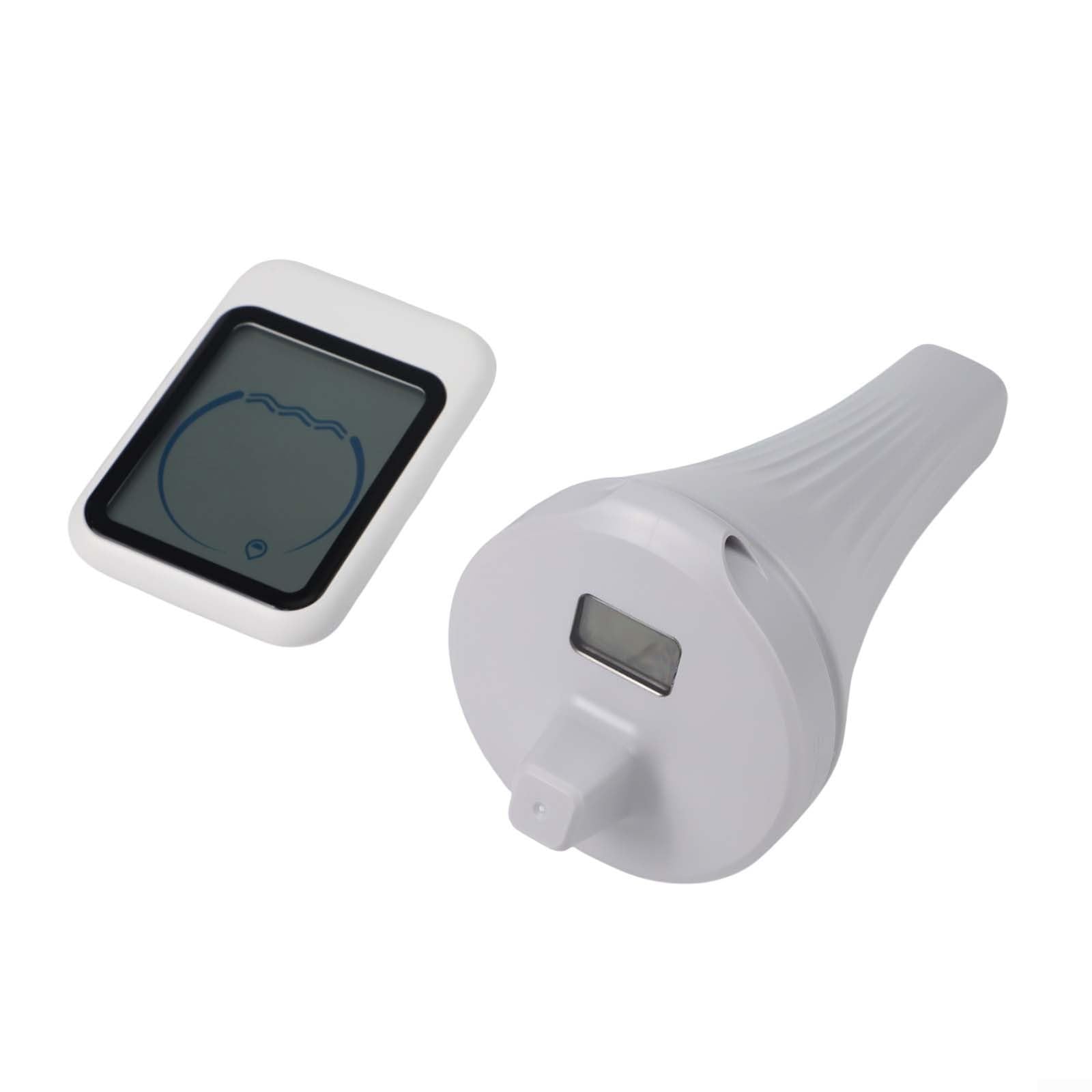 Termómetro de piscina IPX7, impermeable, digital, medidor de temperatura, termómetros flotantes inalámbricos con diseño flotante y pantalla LCD transparente para piscinas enterradas, spas y