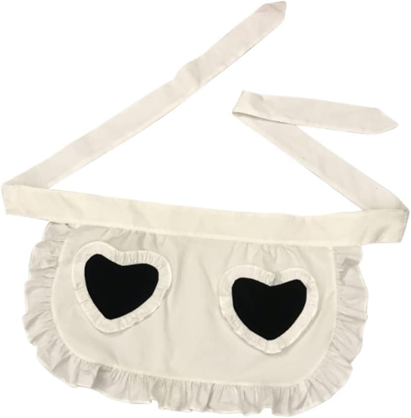 CRB FashionWaist Apron Kitchen Cooking Restaurant 100% Cotton Bistro Half Aprons with Pockets For Girl Woman