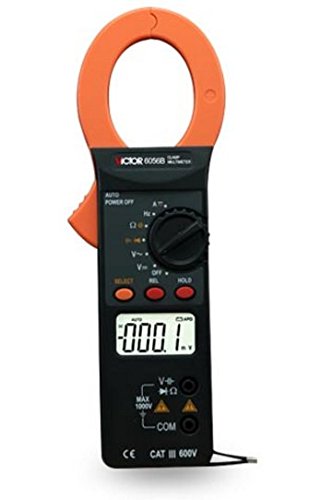 VICTOR 6056B Handheld Multimeter Digital Multimeter Pocket Clamp Meter DC Current/Voltage AC Current/Voltage Resistance Capacitance Frequency Tester