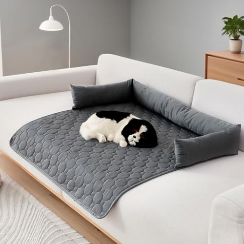 Umllpet Sofaschutz Hundebett, Hundedecke Sofa mit Rand, 75x75cm Maschinenwaschbar Perfekt für Hunde & Katzen im Winter, Weihnachten & Allen Jahreszeiten
