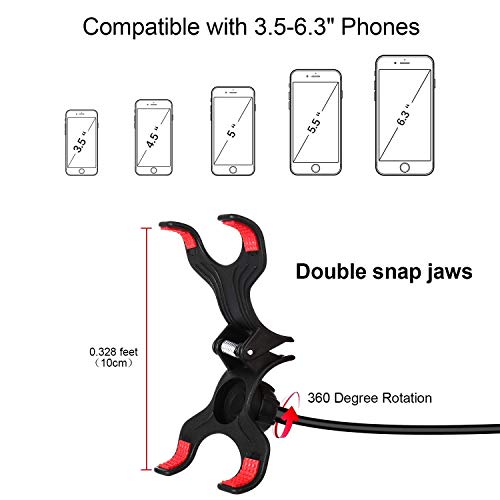 Image of Portable Lazy Stand Mobile Holder with Goosneck Long Arm Clip | Flexible | Foldable | 360 Degree Compatible for Universal Places As Office |Home |Kitchen | Bedroom (Screw Lazy)