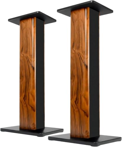Turosur Wood Speaker Stand 28 inch(70cm) 1Pair Universal Floor Speaker Stands Surround Sound Speaker Stands for Home Theater Sand Filling Function
