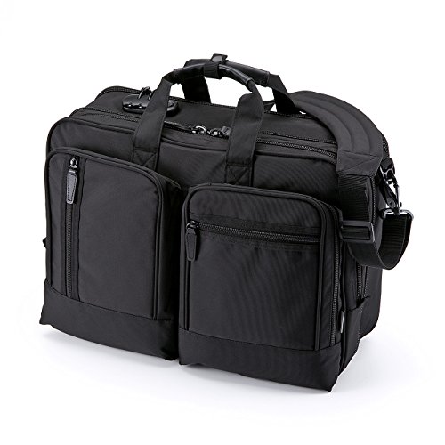 SANWA 15.6-inch Laptop Computer & Tablet Backpack with Combination Lock, Expandable Business Briefcases, Convertible Shoulder Bag Handbag, Compatible with MacBook Dell Lenovo Notebook, for Men / Women