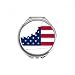 Kentucky USA Map Stars Stripes Flag Shape Hand Compact Mirror Round Portable Pocket Glass