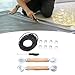 FTVOGUE Screen Repair Kit Mesh Screen Spline Roller Installation Tools Window Screening Replacement Kit Installing Window Mechanic Tools Set 32.8ft Spline 8pcs Clips
