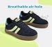 LUCKY STEP Unisex-Child Kid's Sneakers Lace Up School Fashion Platform Breathable Tennis Athletic Running Walking Shoes for Boys Girls (Navy/Green,Little Kids 3)