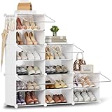 mobile porta tv chiuso 【Design flessibile – Scarpiera per diversi tipi di scarpe】: Il Design intelligente di questa scarpiera modulare consente di organizzare facilmente diversi tipi di scarpe. La colonna sinistra è perfetta per stivali o tacchi alti, quella centrale per scarpe quotidiane e quella destra per scarpe da bambini o ballerine. Una mobile scarpiera salvaspazio che si adatta perfettamente alla tua collezione