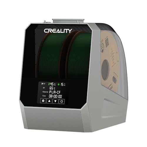 Creality Secador de filamentos com armazenamento, 2 carretéis de impressora 3D, caixa de secagem de filamento duplo de 360°, tela sensível ao toque, suporte para PLA PETG ABS TPU, 1,75/2,85/3 mm