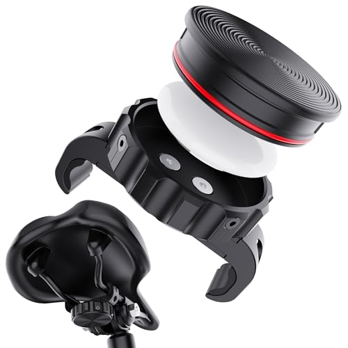 DDJ Suporte de bicicleta AirTag, rastreador GPS oculto sob o assento, suporte de selim de bicicleta