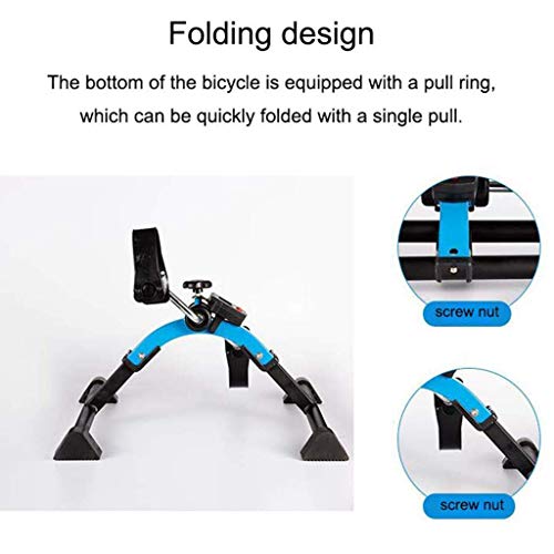 Image of Portable Pedal Exercise Exercise Bike For Rehabilitation Training /Arm And Leg Training Mini Portable Fitness Equipment Blue And Black