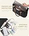 LOVEVOOK Laptop Tote Bag for Women, Work Bags Teacher Tote Bag, Waterproof Leather Computer Bag, Business Laptop Purse Office Handbag Professional Briefcase, Black-Beige-Brown, 15.6 Inch