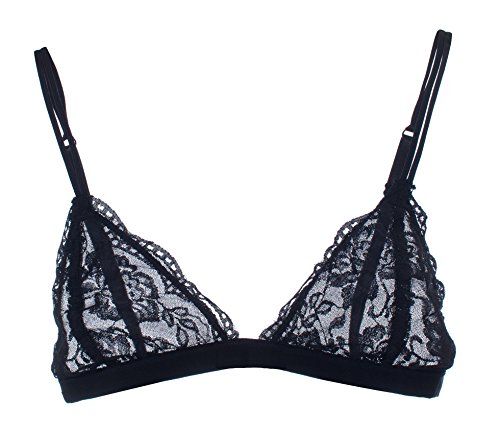 URBAN K Womens Semi Sheer Lace Sexy Bralette