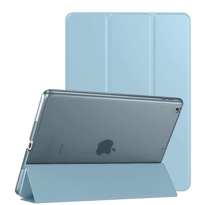 (Refurbished) Smart Trifold Hard Matte Back Flip Stand Case Cover for Apple iPad 10.2 Cover iPad 9th Generation Cover 2021 8th Gen 2020 7th Gen 2019 Generation Case [Auto Sleep/Wake Case] - Sky Blue (B0DH2KV1XT) Amazon Price History, Amazon Price Tracker
