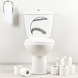 StickAny Bathroom Decal Series Baseball Corner Sticker for Toilet Bowl, Bath, Seat (Black)