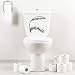 StickAny Bathroom Decal Series Baseball Corner Sticker for Toilet Bowl, Bath, Seat (Black)