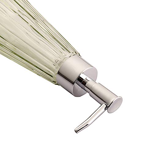 YunNasi Glass Soap Dispenser with Pump, Refillable Liquid Hand Soap Dish Soap Dispensers for Bathroom Counter Kitchen Sink (Dark green) - Image 4