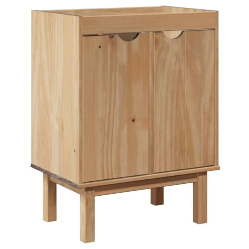 vidaXL Mueble de Lavabo de baño OTTA Madera Maciza de Pino 59x40x80 cm