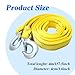 Kutyun Tow Strap with Hooks, Tow Ropes Metal Safety Hooks, Heavy Duty Recovery Rope for Vehicle Emergency Recovery, Best Towing Accessory Universal for All Cars (13'x1.8 Max 10,000lbs Break Strength)