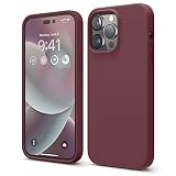 【elago】 iPhone 14 Pro Max 対応 ケース シリコン カバー シンプル スマホケース 耐衝撃 薄型 スマホカバー スリム 衝撃吸収 iPhoneケース 対衝撃 シリコンケース [ Apple iPhone14プロマックス iPhone14ProMax アイフォン14プロマックス 対応 ] SILICONE CASE バーガンディー