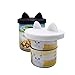 HolaStar Food Can Lids Silicone Can Cover for Human Dog Cat Pet Food Fit 3 Standard Size Cans Storage Set of 2 (Black and White)