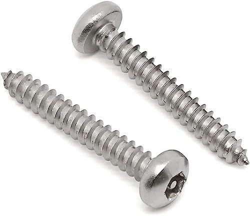 FarDeer Stainless Steel Button Head screws M4/M5/M6 security Sheet Metal Screws Torx Sheet Metal Screws Security Silver Screws Anti-Theft Tamper Proof. (M4*16mm * 50pcs) - Image 3