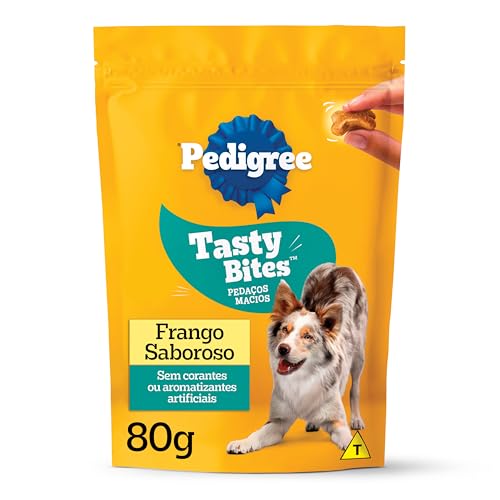 Petisco Pedigree Tasty Bites para Cães Adultos Sabor Frango Saboroso 80g