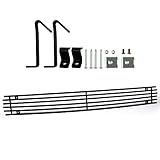 PIT66 Front Lower Bumper Billet Grille Grill Combo Insert Compatible with 2009-2014 Nissan Maxima Black