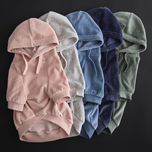 Pet Passion Cooper II Organic Cotton Velour Dog Hoodie Pet Coat for Small, Medium and Large Dogs, Light Heather Gray, Medium - Image 6