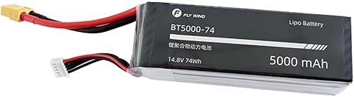 4S 5000mAh LiPo Battery with XT60 Connector for FLYWING FW450L Air-Wolf EC135 RC Helicopters, 1Pcs