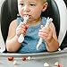 Ryan & Rose Cutie Tensils Baby Spoon and Fork [2 Pack] (Grey)