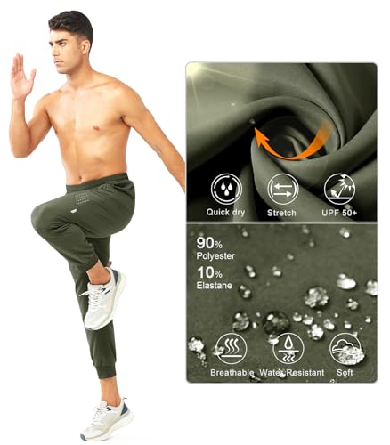 Image of NORTHYARD Men's Athletic Running Pants Lightweight Workout Joggers Quick Dry Gym Sweatpants Active Sports Track Training