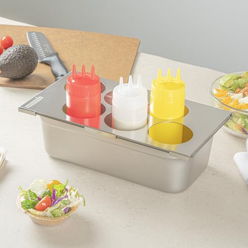 image for Restaurantware Six Hole Condiment Organizer - 12.795 x 7.087 Inch Stai