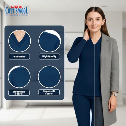 Image of Lux Cottswool Women's Thermal Top and Lower Set