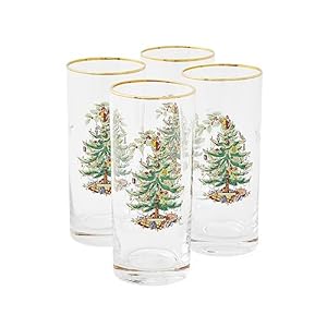 Spode Christmas Tree Longdrinkgläser, 4er-Set