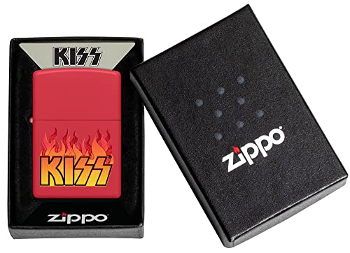 Zippo Encendedor Unisex Color Rojo Mate KISS miniatura 5