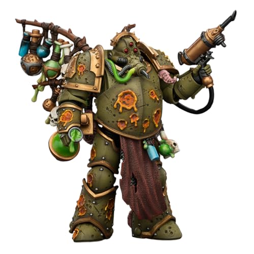 Image of JOYTOY Death Guard Warhammer 40K 1 /18 Action Figures Death Guard Biologus Putrifier with Injector Pistol and Hyper Blight Grenades Collectible Gift Model Birthday Gifts 15+, JT03981