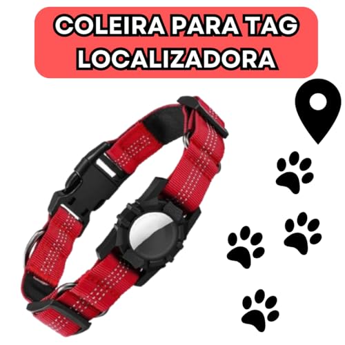 Coleira Localizadora Encaixe Para Rastreamento Pet Reflexiva COLLAR DOG DURAVEL RASTREAMENTO CACHORR