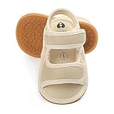 OAISNIT Baby Girls Boys Sandals Premium Breathable Anti-Slip Rubber Sole Infant Summer Outdoor Shoes Soft Toddler First Walkers (3-6 Months Infant, A-Khaki)